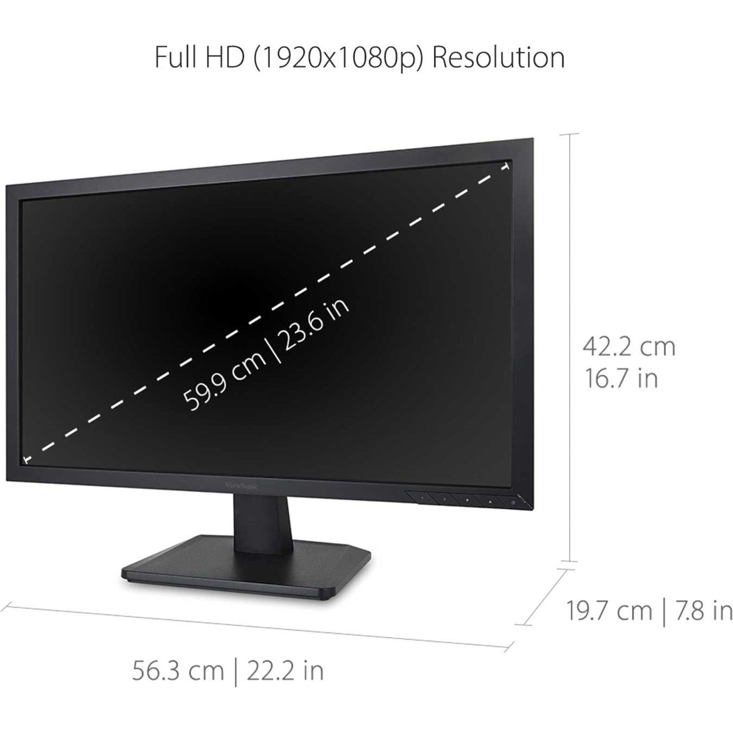 ViewSonic VA2452SM 24IN Full HD Monitor, DisplayPort DVI VGA, SuperClear MVA