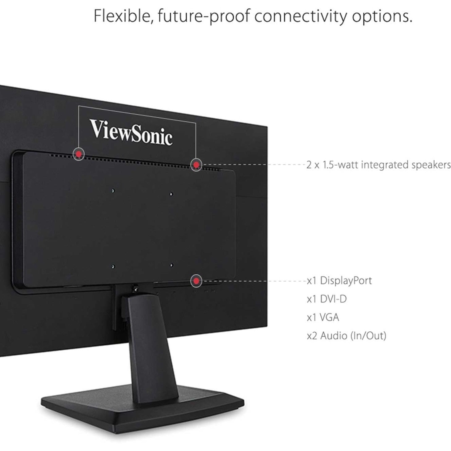 ViewSonic VA2452SM 24IN Full HD Monitor, DisplayPort DVI VGA, SuperClear MVA