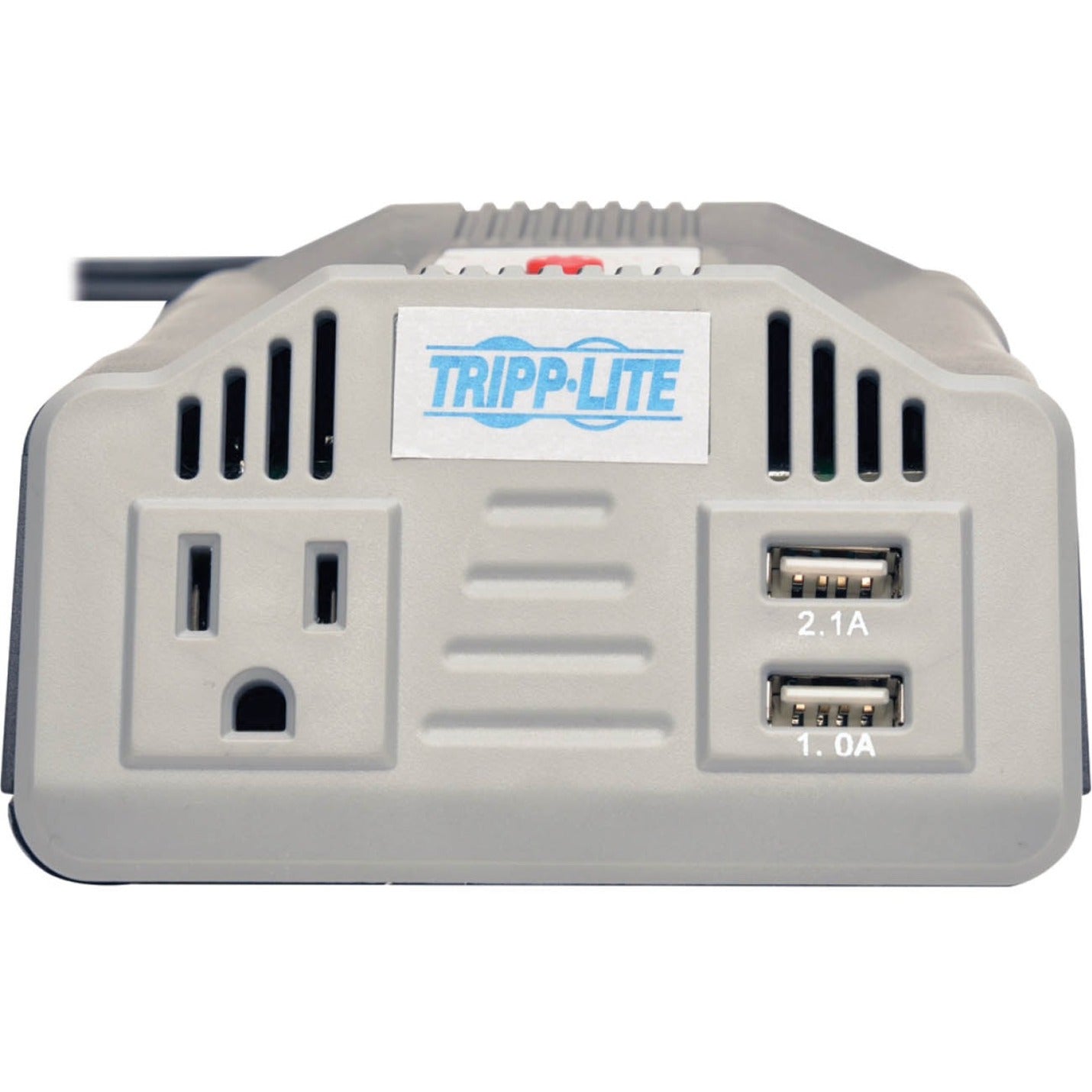 Tripp Lite PV200USB PowerVerter Ultra-Compact Car Inverter with Outlet and 2 USB Charging Ports, 200W, 12V DC to 5V DC/120V AC
