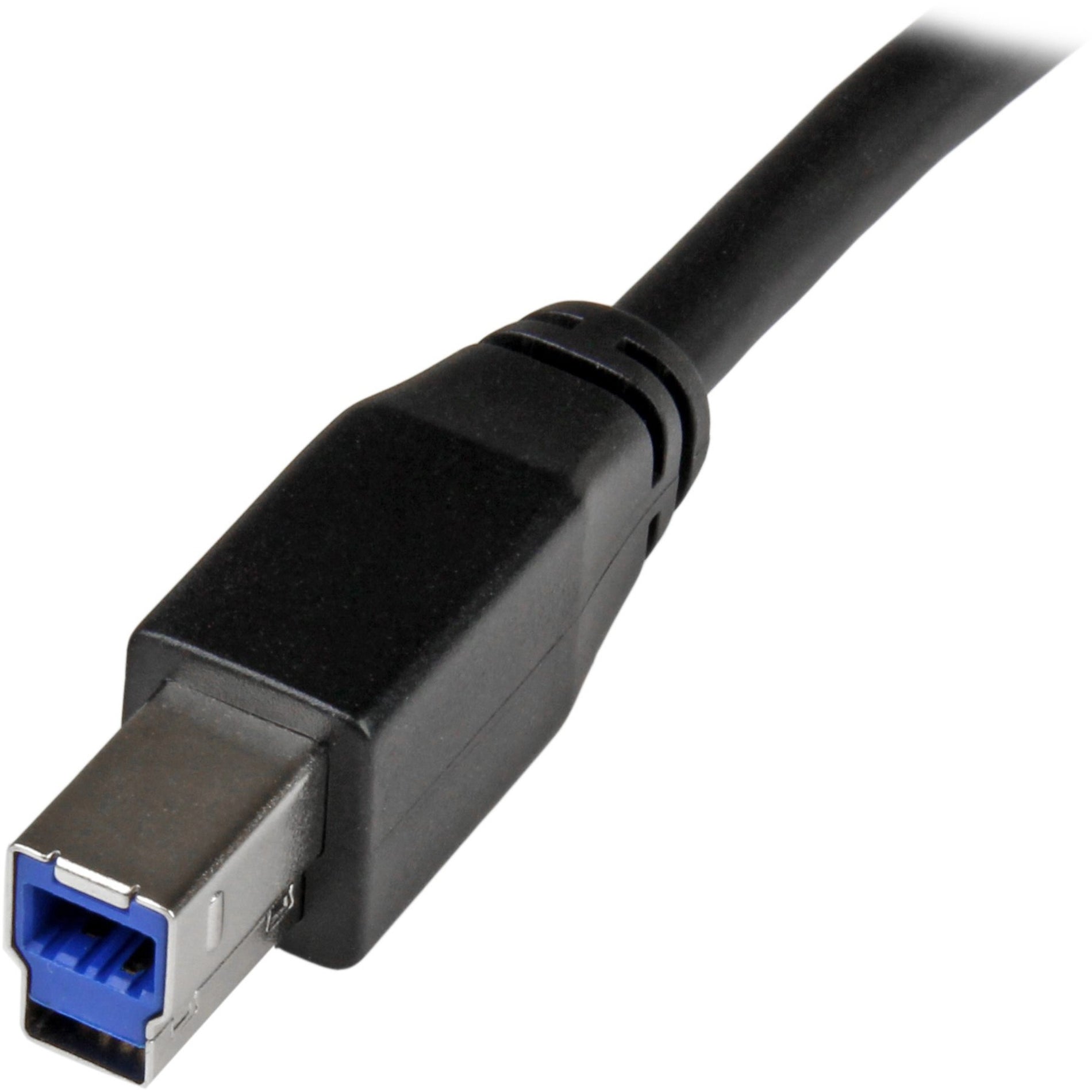 StarTech.com USB3SAB10M Active USB 3.0 USB-A to USB-B Cable - 10m, Data Transfer Cable for Hard Drive, Docking Station, Video Device