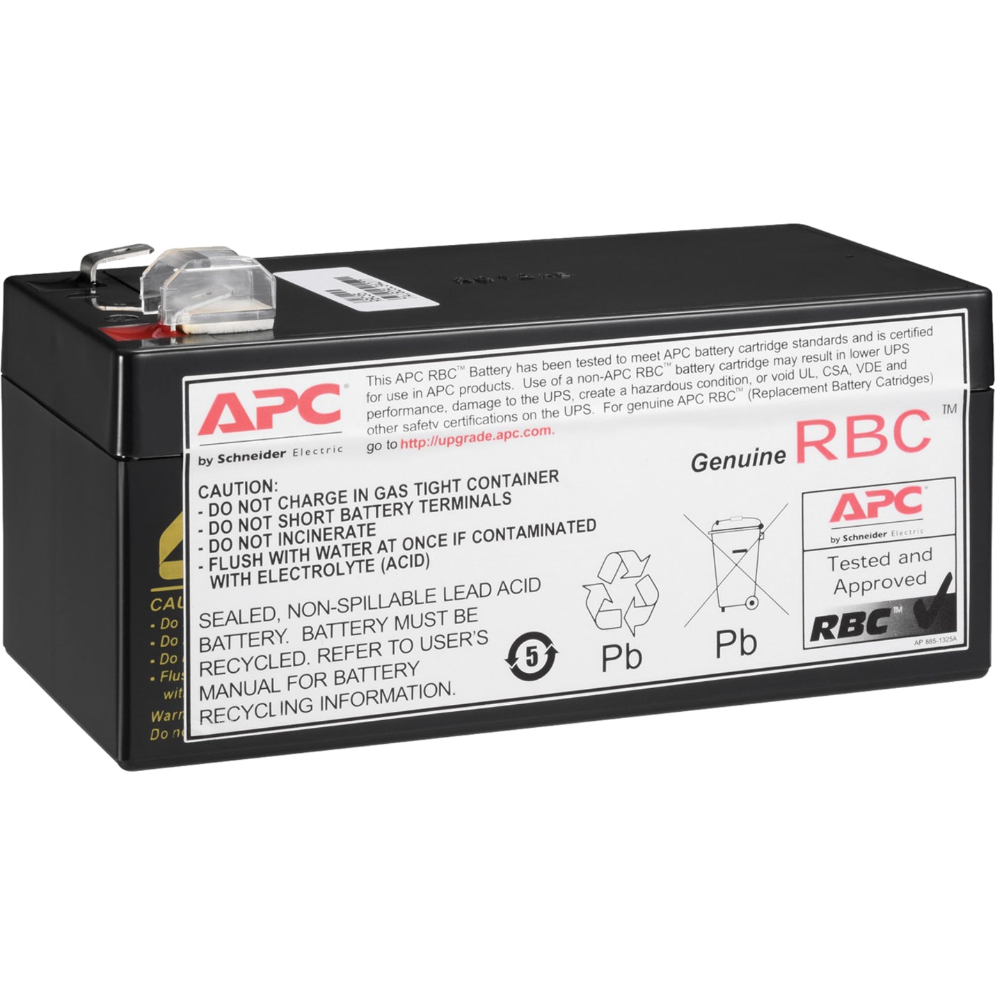 APC RBC35 Replacement Battery Cartridge #35, 2 Year Warranty, Hot Swappable, Lead Acid Battery, 5 Year Maximum Battery Life
