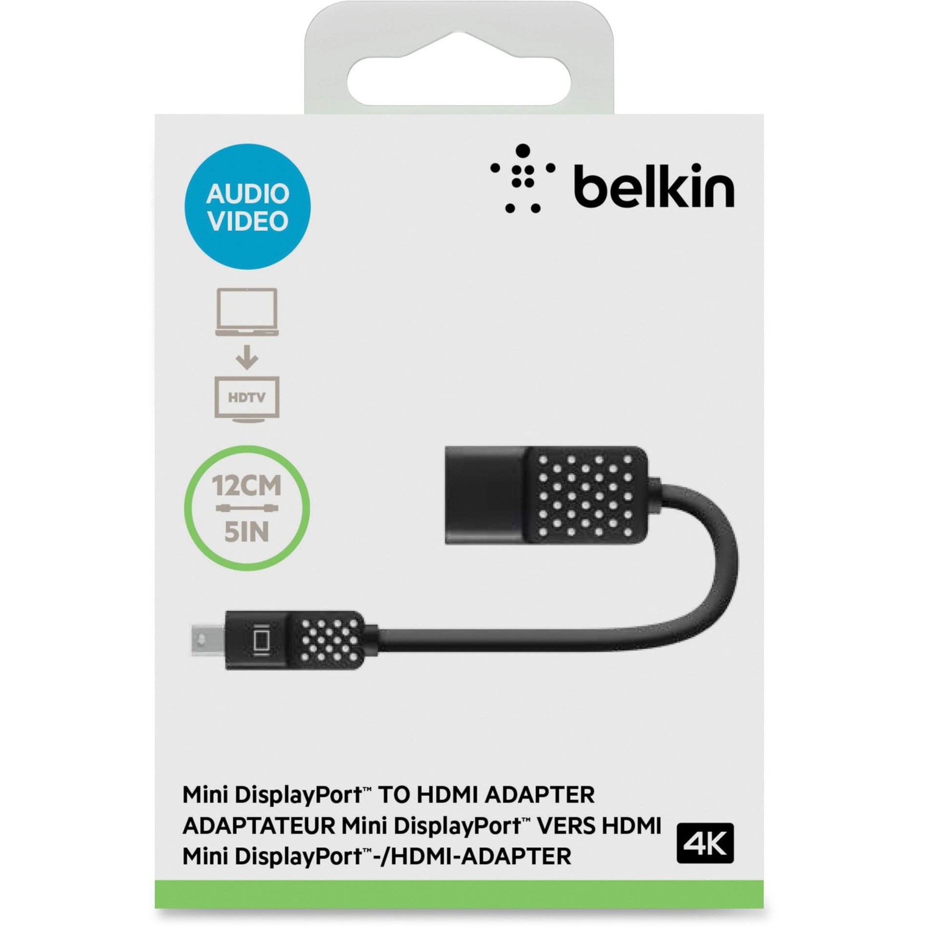 Belkin F2CD079BT Mini DisplayPort to HDMI Adapter, Connect Your Devices with Ease