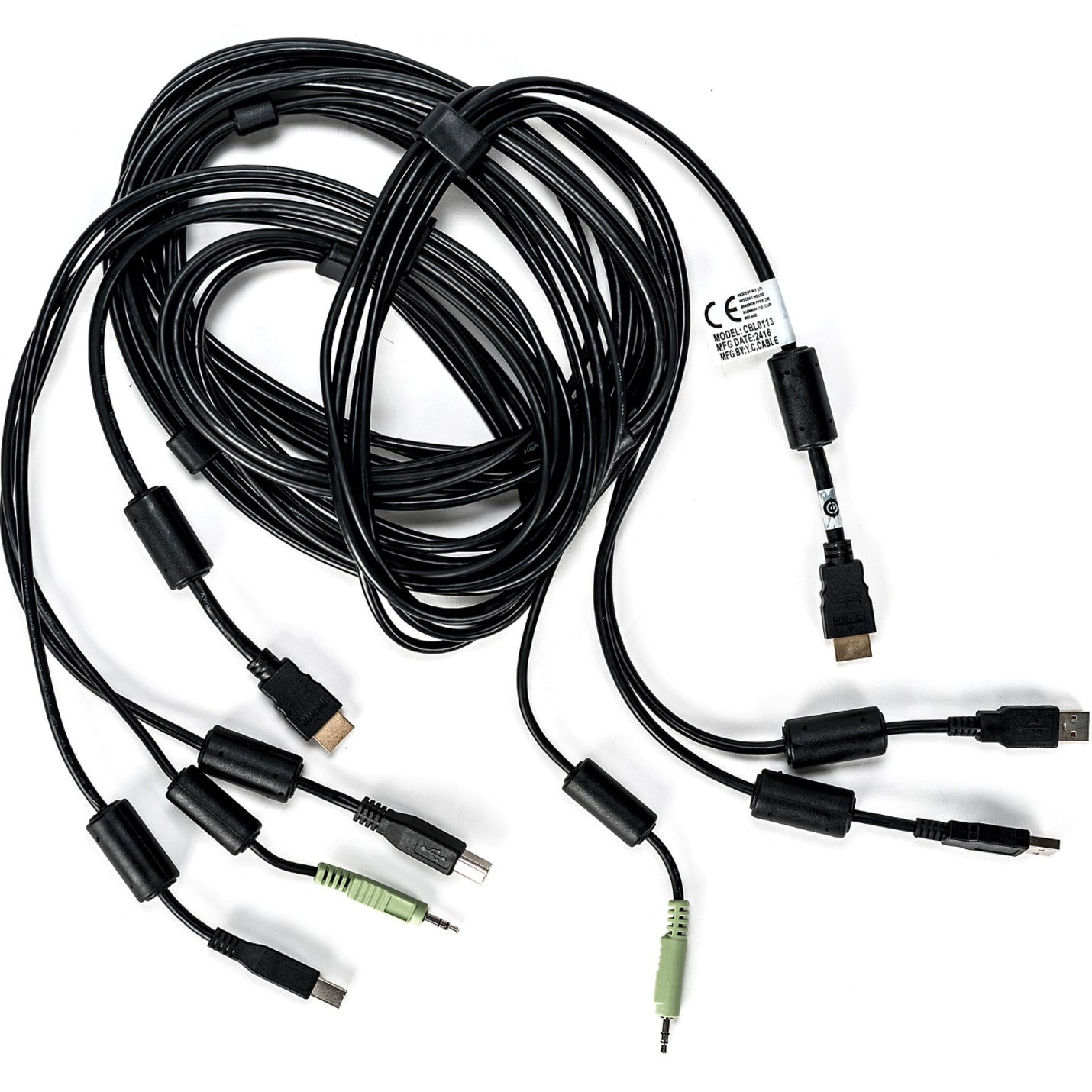 VERTIV CBL0113 KVM Cable, 10.01 ft, USB Type B - HDMI - Mini-phone Audio, Compatible with Cybex Secure Desktop KVM Switches