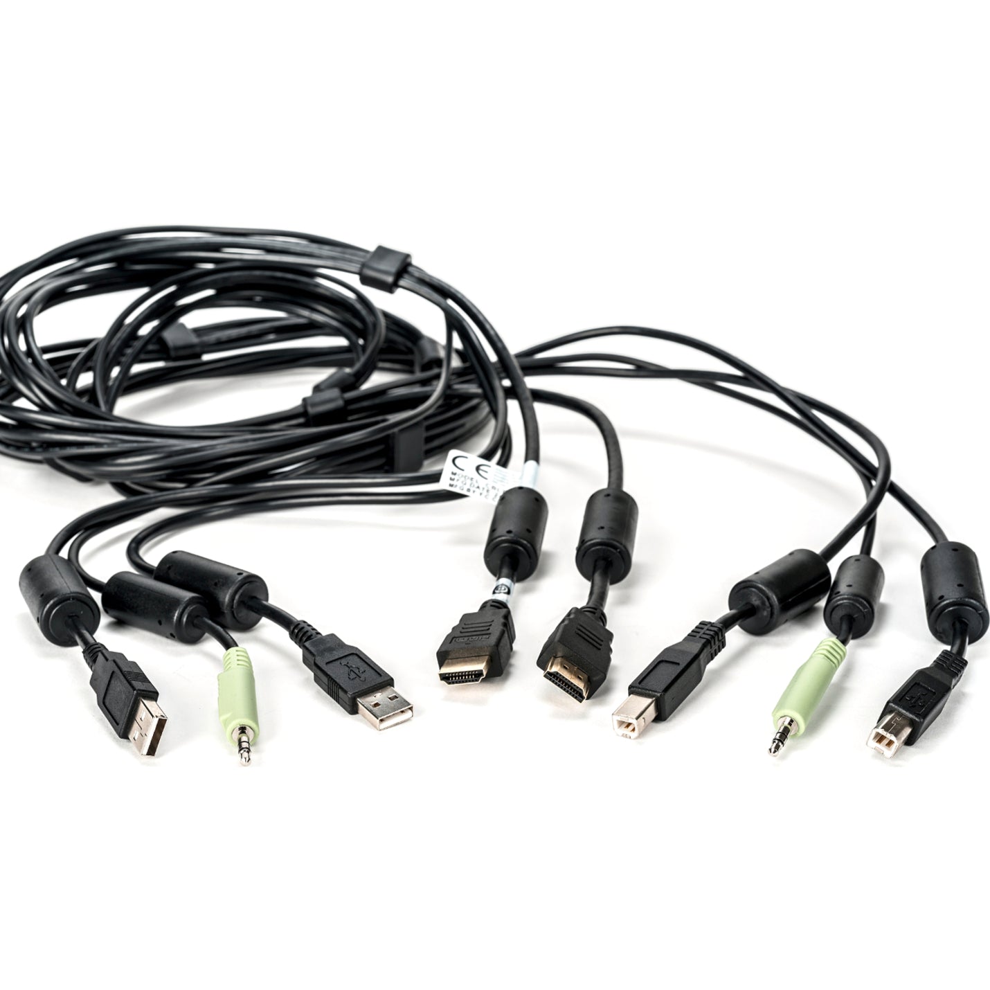 VERTIV CBL0113 KVM Cable, 10.01 ft, USB Type B - HDMI - Mini-phone Audio, Compatible with Cybex Secure Desktop KVM Switches
