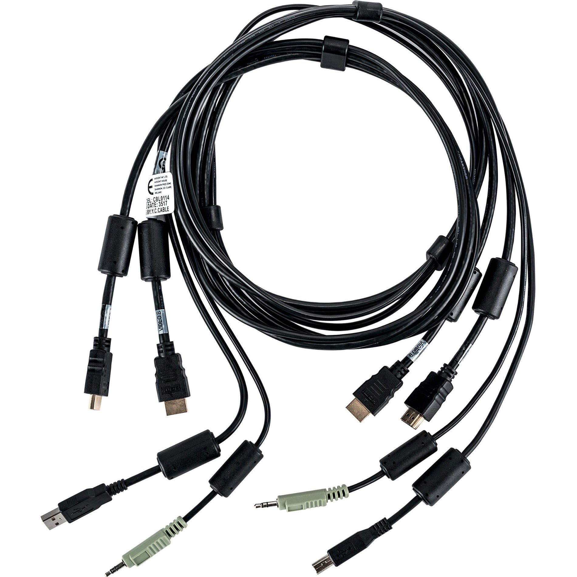 AVOCENT CBL0114 SC940H Cable - 6ft, USB Keyboard and Mouse, Dual HDMI and Audio Cable