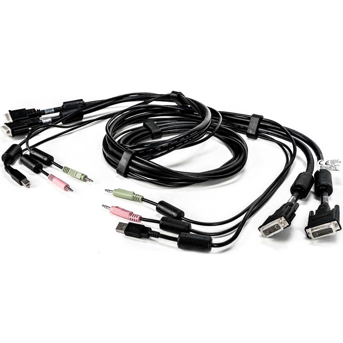 AVOCENT CBL0120 KVM Cable, 6 ft USB Audio DVI-I Digital Video