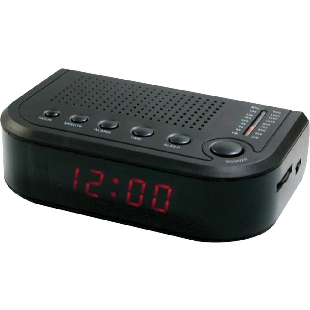 Sylvania SCR1388 Alarm Clock Radio, AM/FM, LED Screen, Black