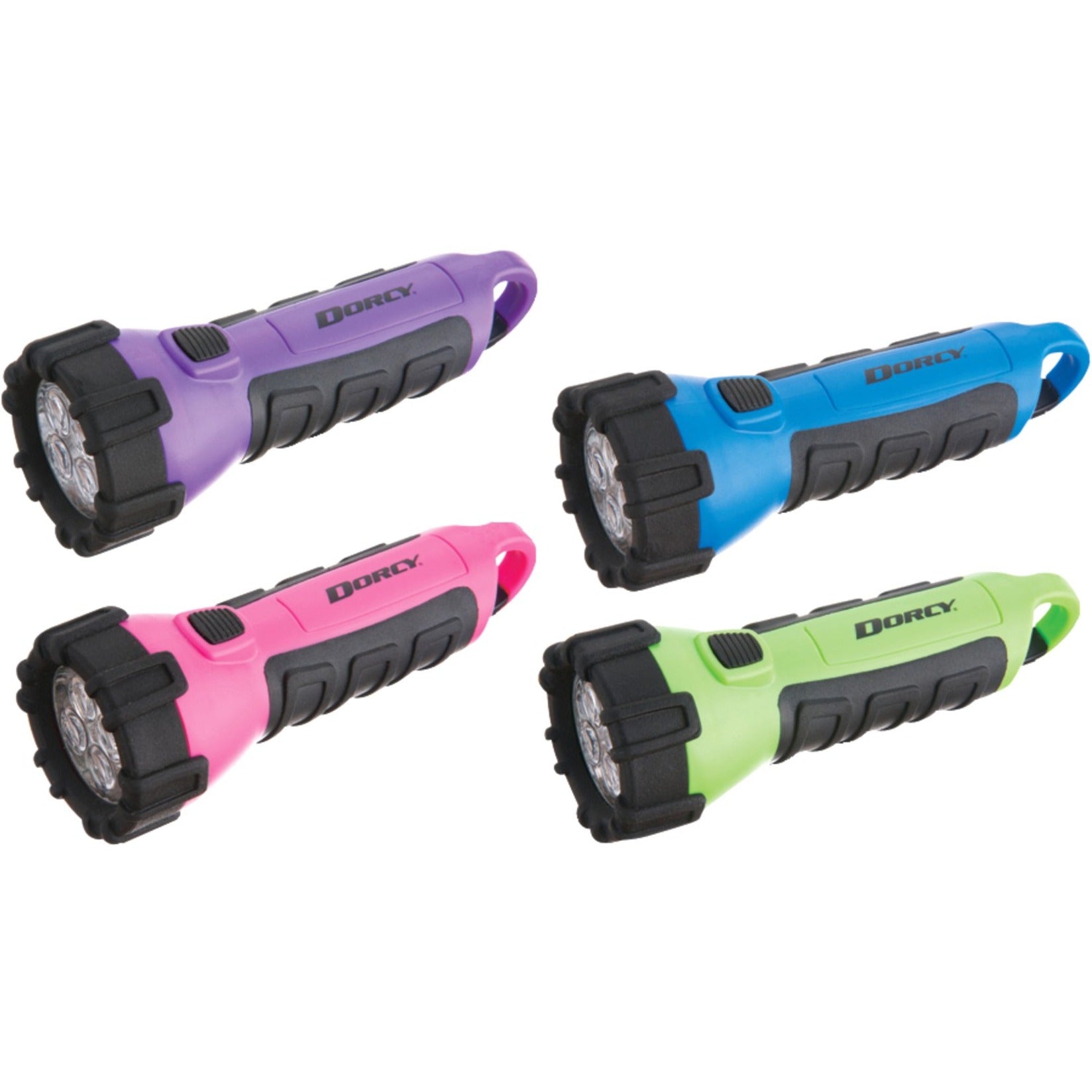 Dorcy 41-2511 Flashlight, 4-LED Floating, Shock Absorbing, Water Proof, Carabiner Clip, Super Bright