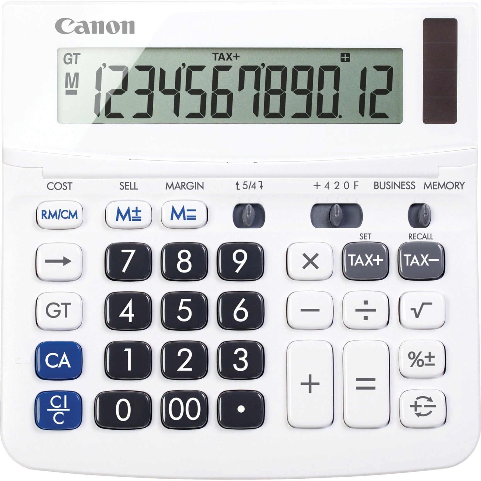 Canon 0633C001 TX-220TSII Portable Display Calculator, Sign Change, Angled Display, Easy-to-read Display, Dual Power