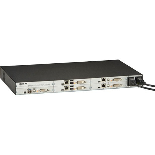 Black Box ACXMODH6FPAC-R2 6-Port DKM Modular Card Chasis with Redundant Power Option and Backplane, TAA Compliant, 2 Year Warranty