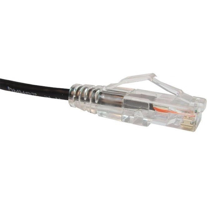 Unirise CS6-25F-BLK Clearfit Slim Cat6 Patch Cable, Snagless, Black, 25ft