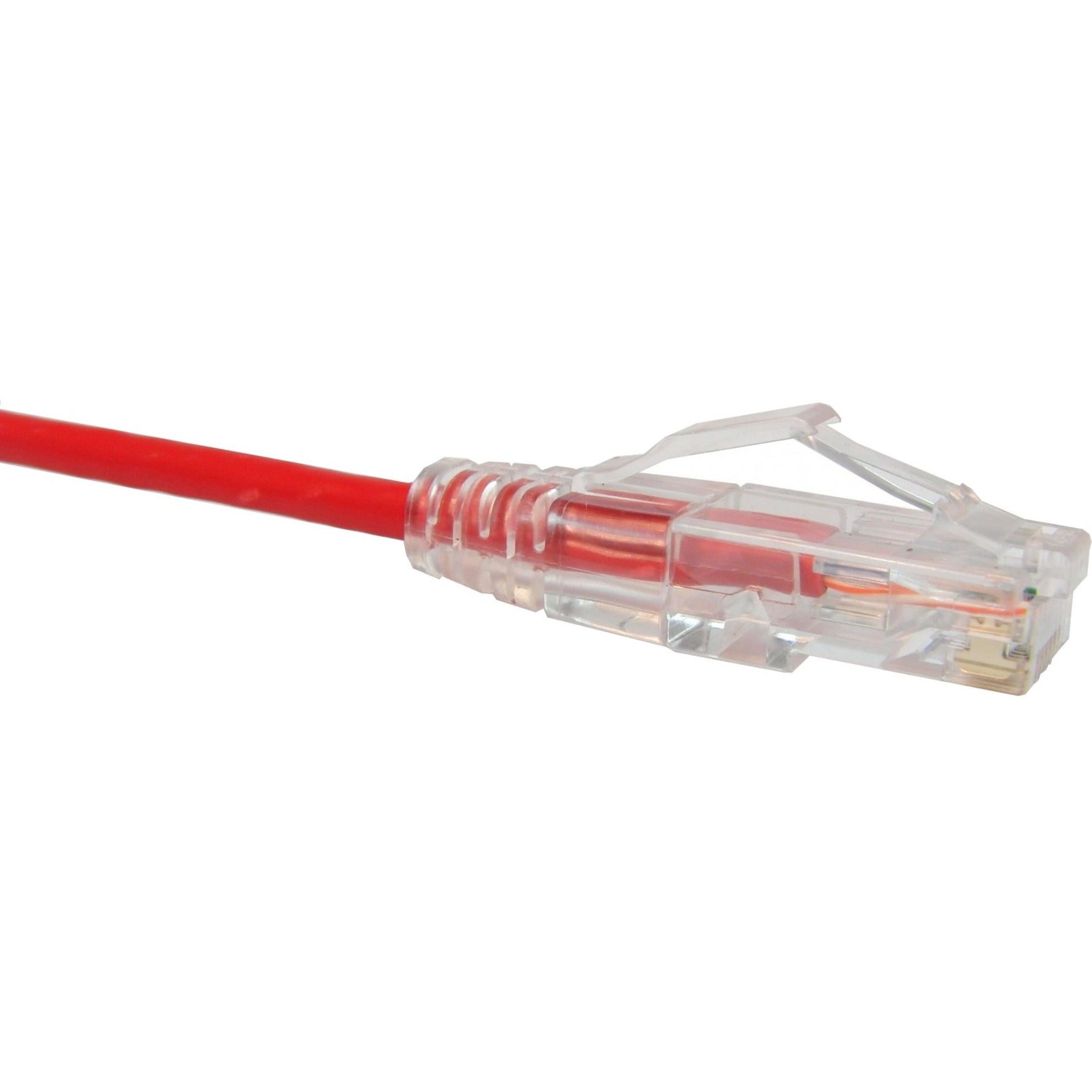 Unirise CS6-05F-RED Clearfit Slim Cat6 Patch Cable, Snagless, Red, 5ft
