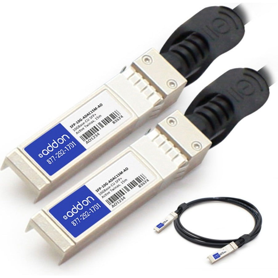 AddOn SFP-10G-ADAC15M-AO Twinaxial Network Cable, 10 Gbit/s Active 49.21 ft