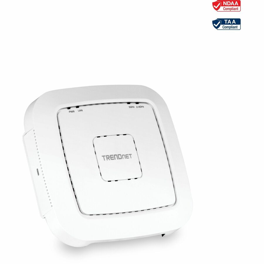 TRENDnet TEW-821DAP AC1200 Dual Band PoE Access Point (with software controller), 3 Year Limited Warranty