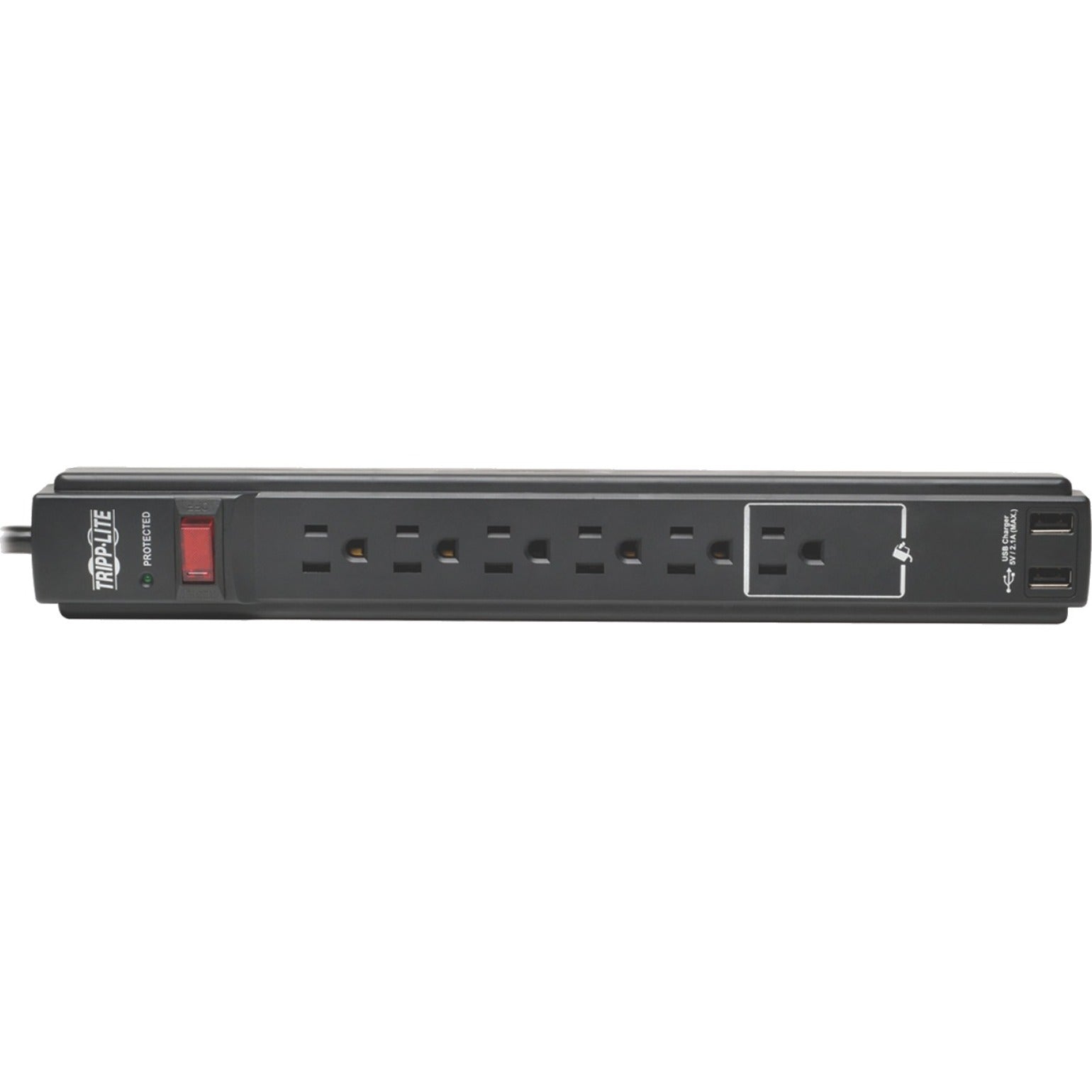 Tripp Lite TLP606USBB Protect It! 6-Outlet Surge Suppressor/Protector, 6-Ft. Cord, 990 J