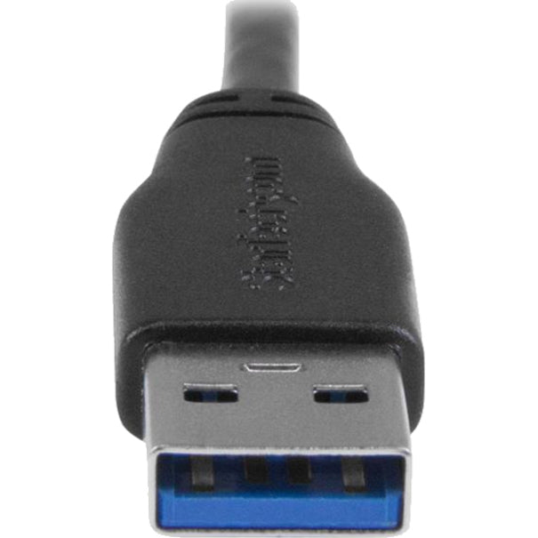StarTech.com USB3AU50CMRS Slim Micro USB 3.0 Cable - M/M - 0.5m (20in), Right-Angle Micro-USB, USB 3.1 Gen 1 (5 Gbps)