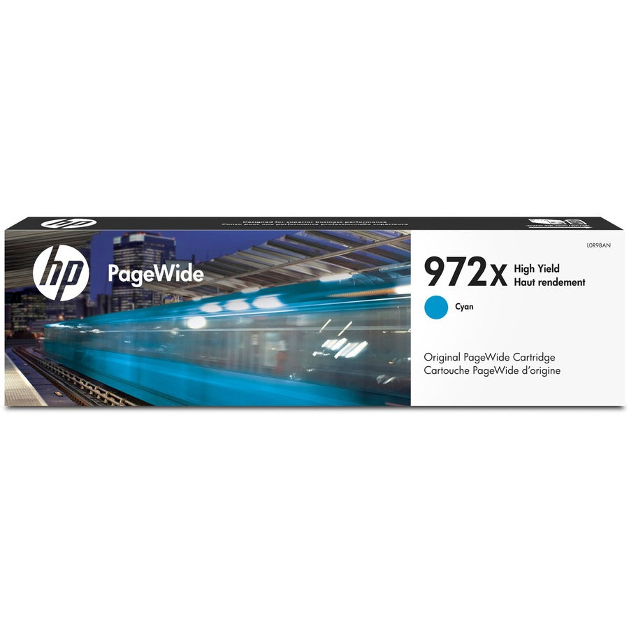 PageWide Cartridge, HP 972X, 7000 Page Yield, Cyan (L0R98AN)