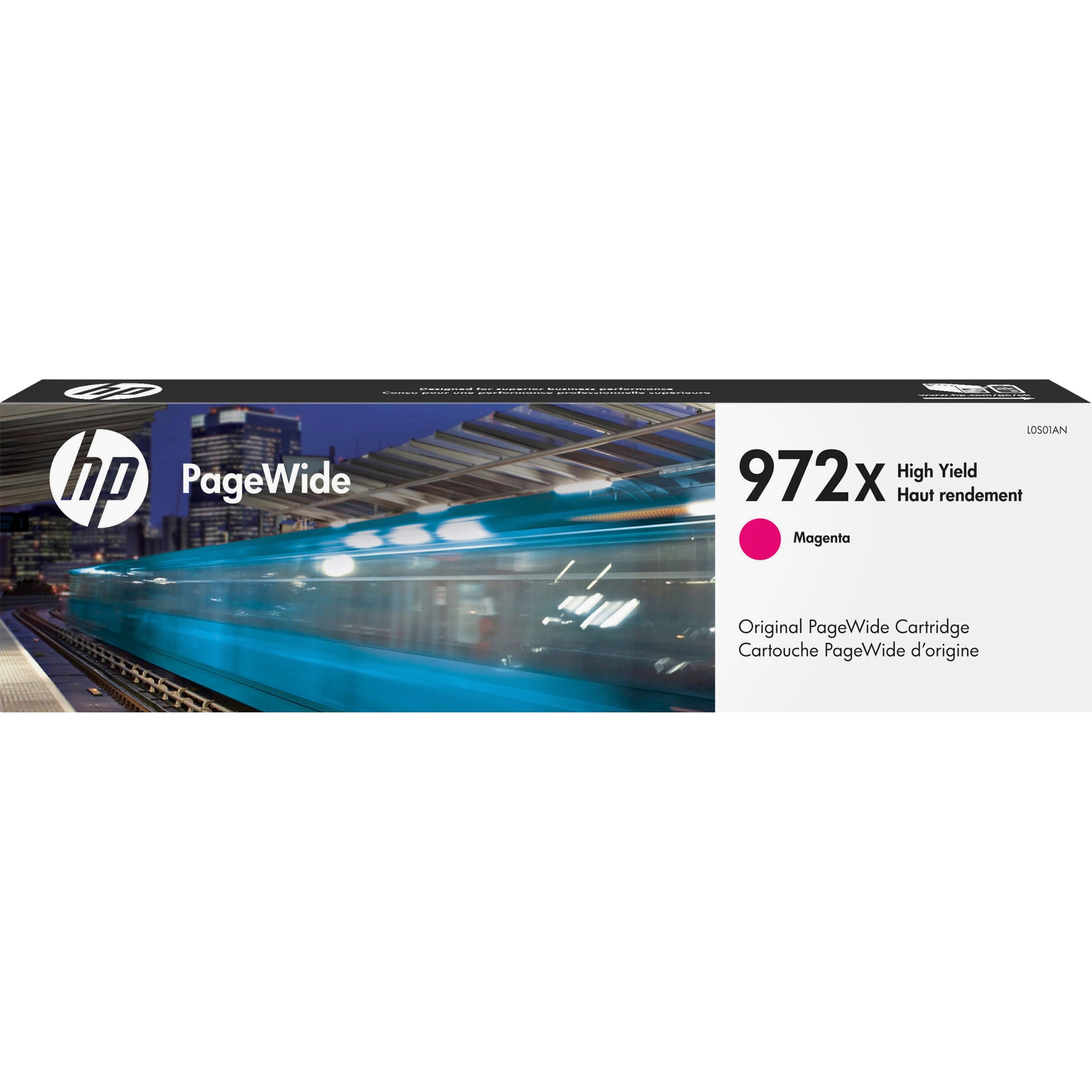 HP 972X L0S01AN PageWide Cartridge, 7000 Page Yield, Magenta