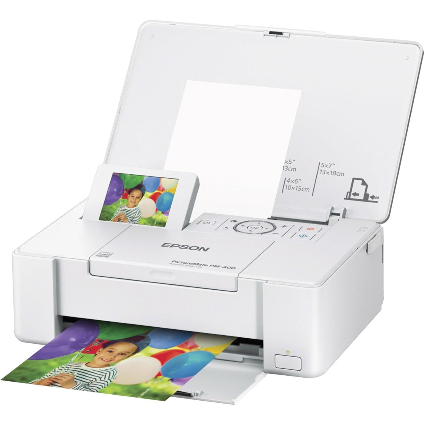 Epson C11CE84201 PictureMate PM-400 Personal Photo Lab, Color Inkjet Printer, Wireless Printing, 5760 x 1440 dpi