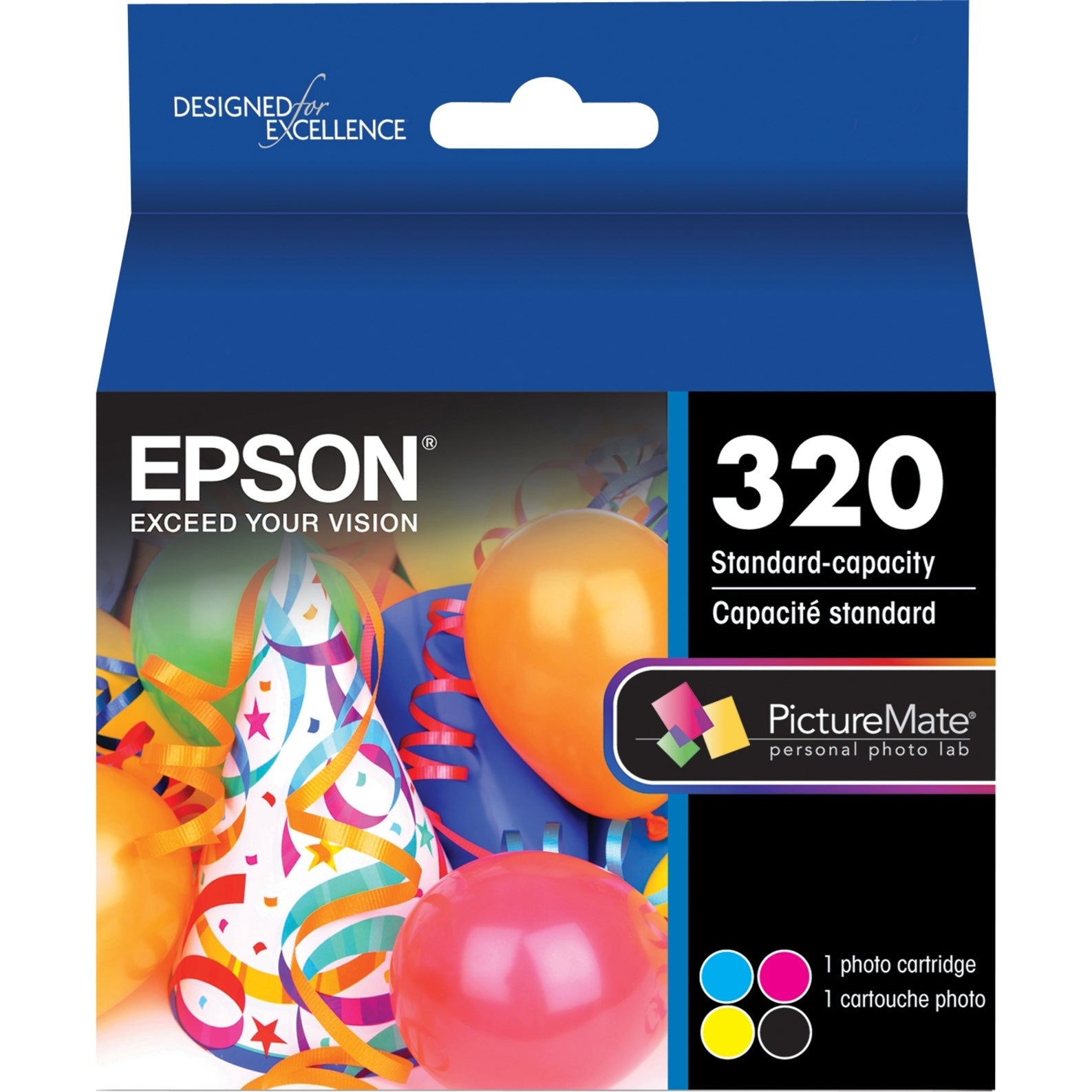 Epson T320 PictureMate 400 Series Photo Cartridge, Standard-capacity Ink Cartridge for Epson PictureMate PM-400 Printer