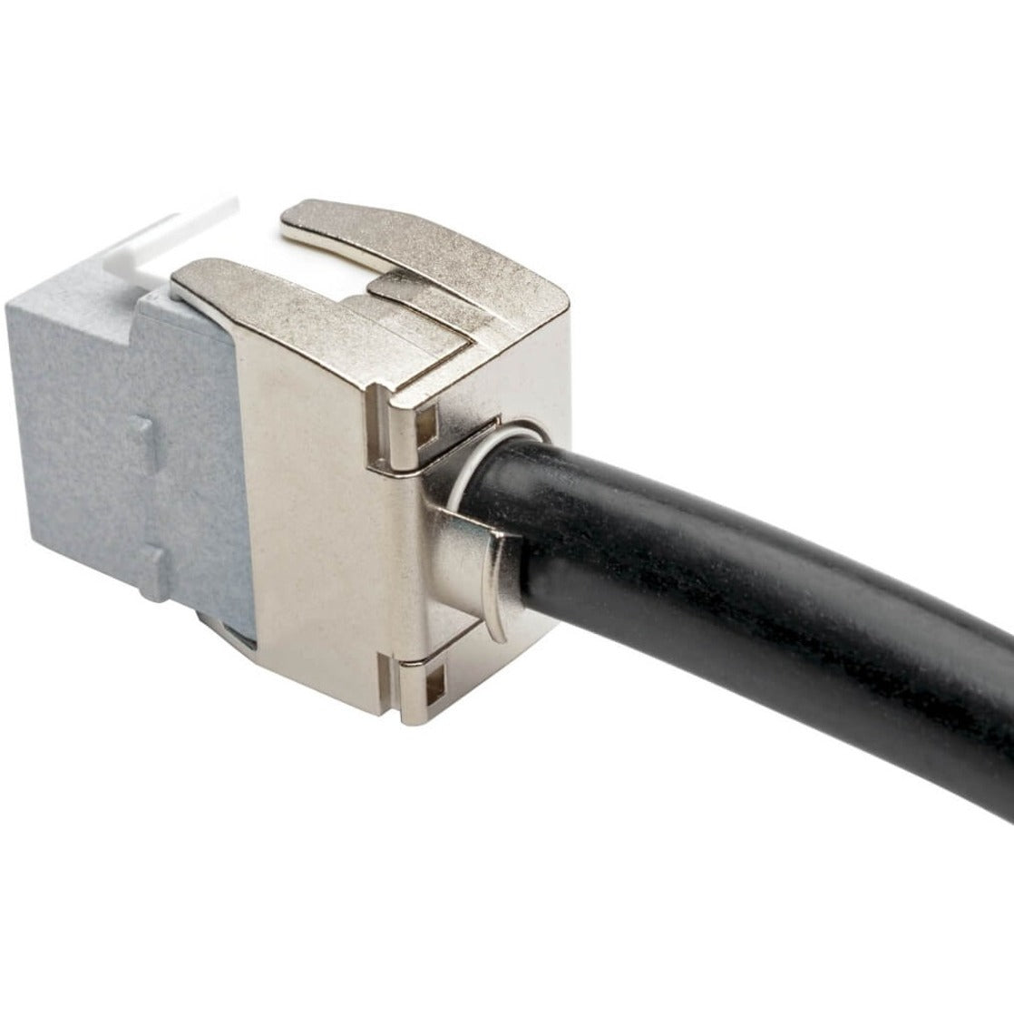 Tripp Lite by Eaton N238-001-GY-TFA Toolless Cat6a Keystone Jack - Gray, Network Connector