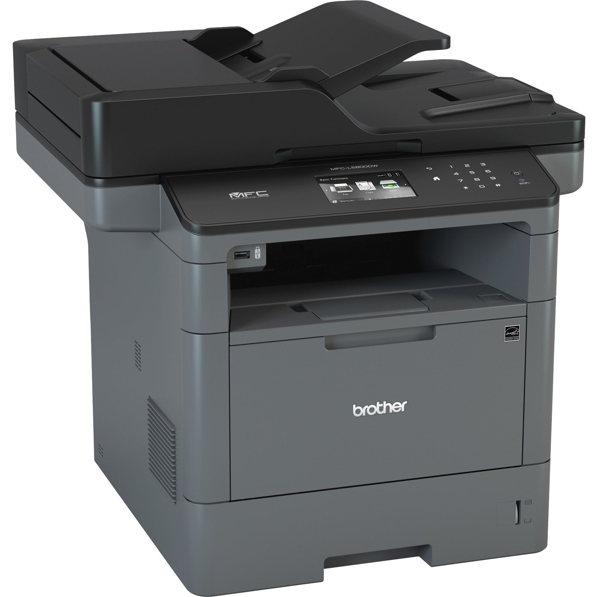 Brother MFCL5800DW MFC-L5800DW Laser All-in-one Printer, 42ppm, 300 Sht Cap, Black/Gray
