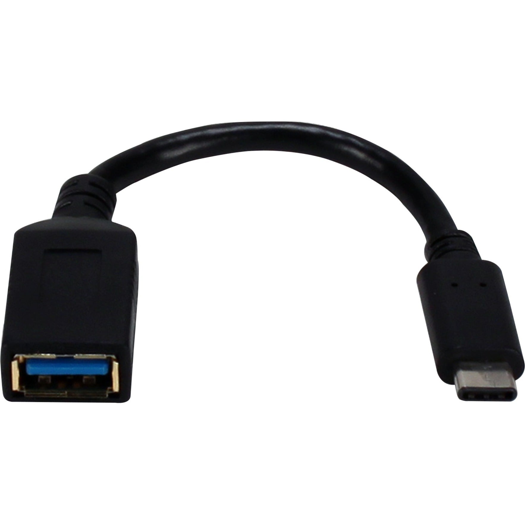 QVS CC2231MF USB-C Male to USB-A Female SuperSpeed 5Gbps 3Amp Cable, Reversible Charging, 6" Length