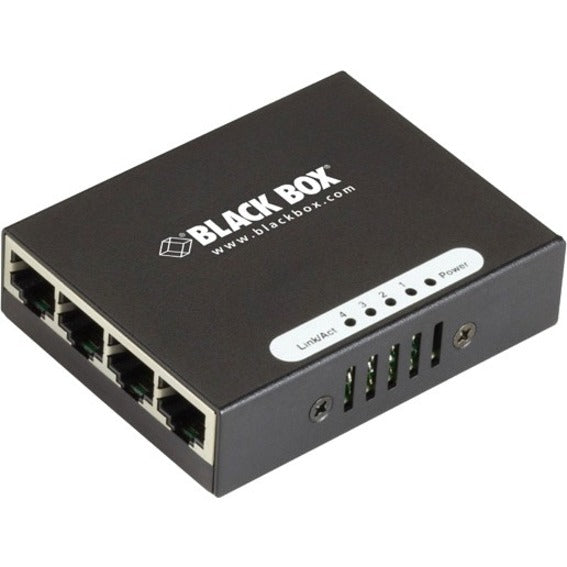 Black Box LGB304AE USB-Powered Gigabit 4-Port Switch with EU Power Supply, TAA Compliant, 1 Year Warranty