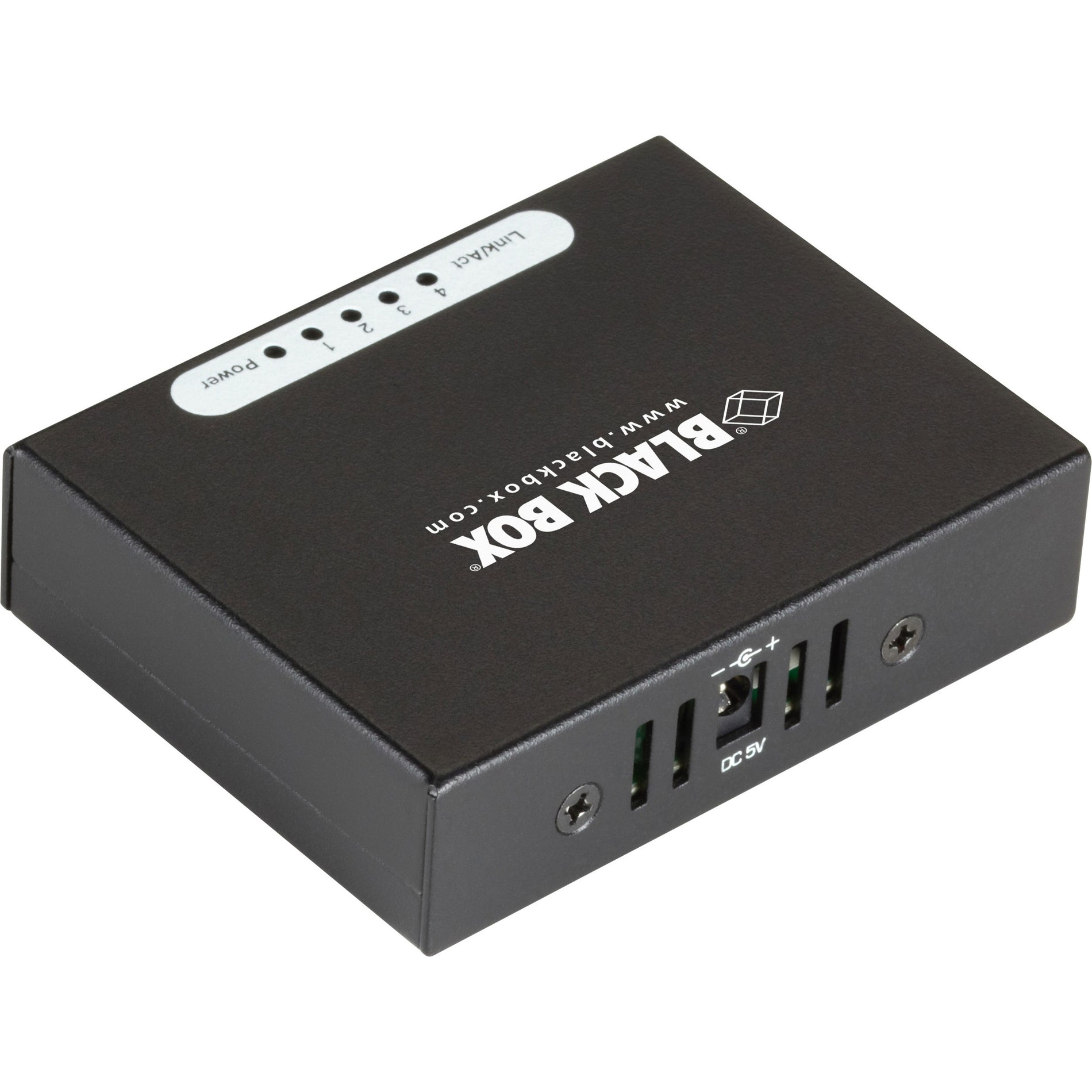 Black Box LGB304AE USB-Powered Gigabit 4-Port Switch with EU Power Supply, TAA Compliant, 1 Year Warranty
