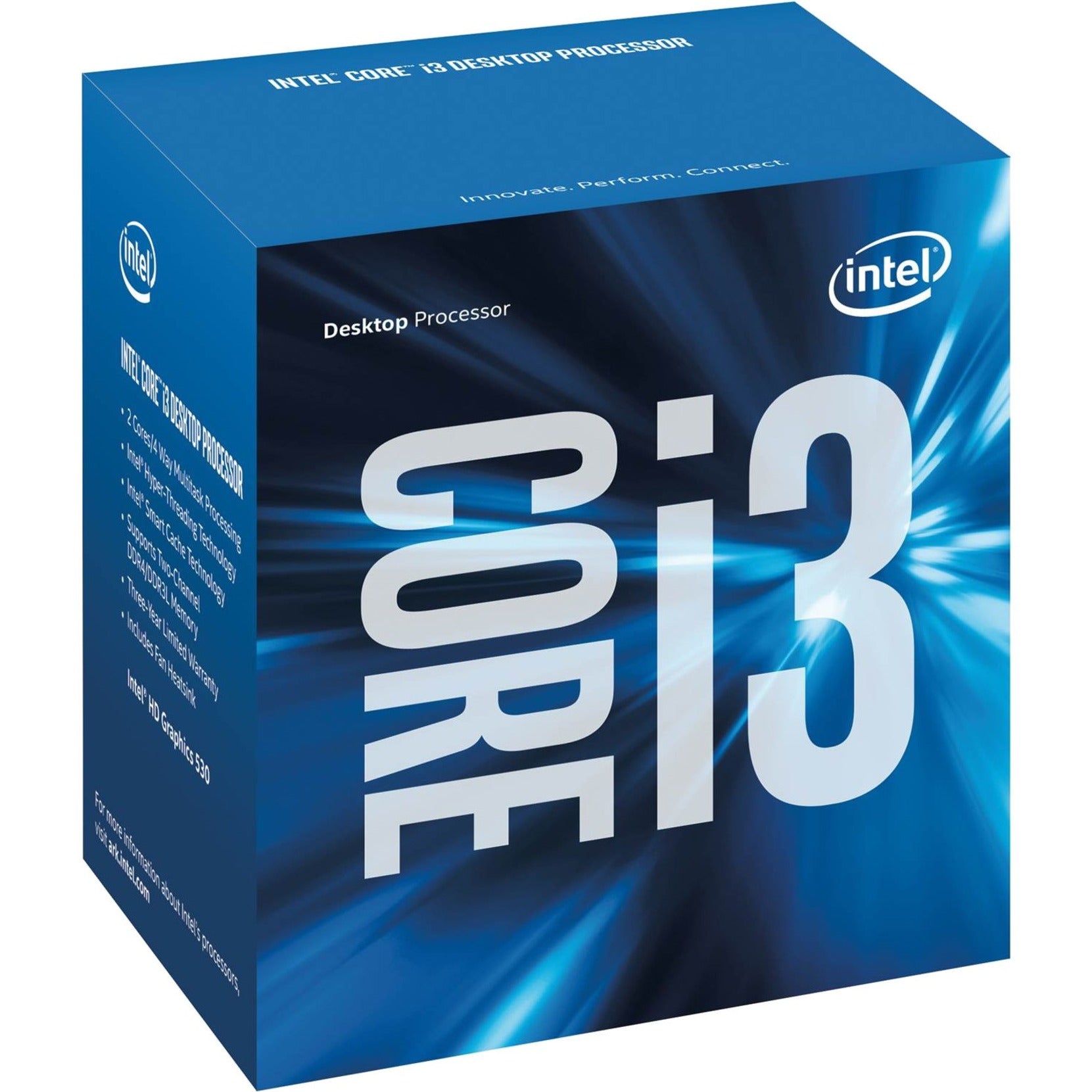 Intel BX80662I36100 Core i3-6100 Dual-core i3-6100 3.7 GHz Desktop Processor, 14nm, 3MB Cache