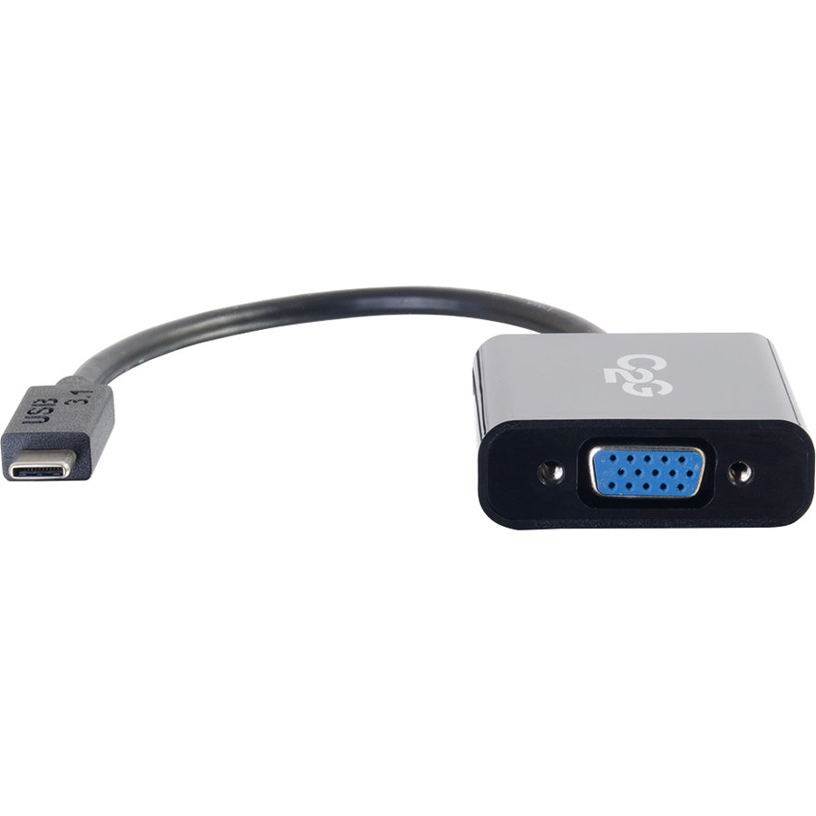 C2G 29471 USB-C to VGA Video Adapter-Black, PC External Graphic Adapter