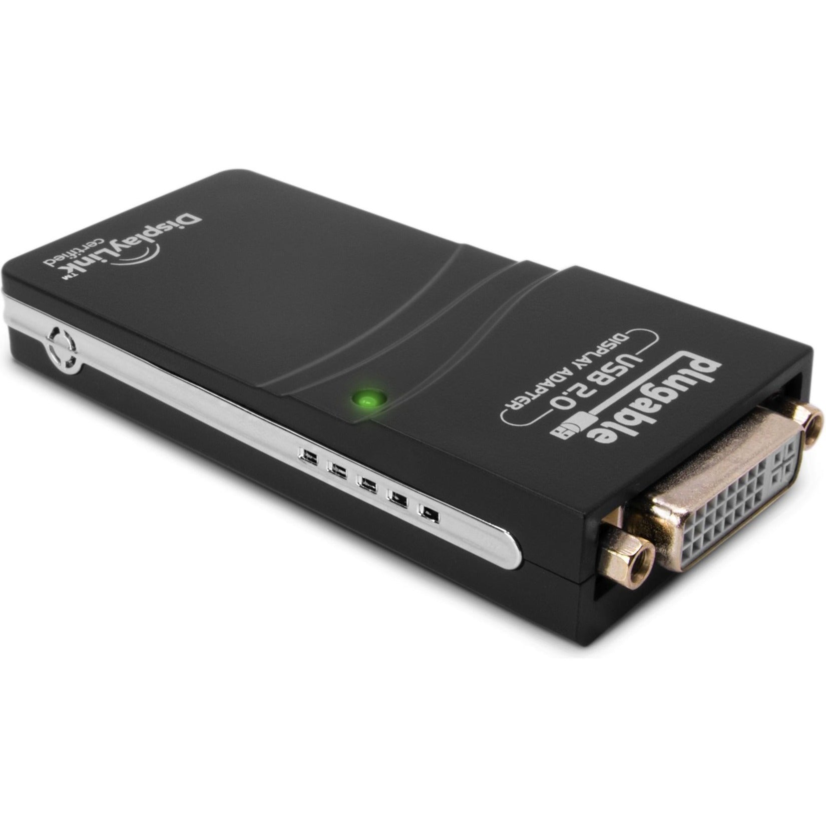 Plugable UGA-165 USB 2.0 to DVI/VGA/HDMI Video Graphics Adapter for Multiple Monitors, Plug and Play