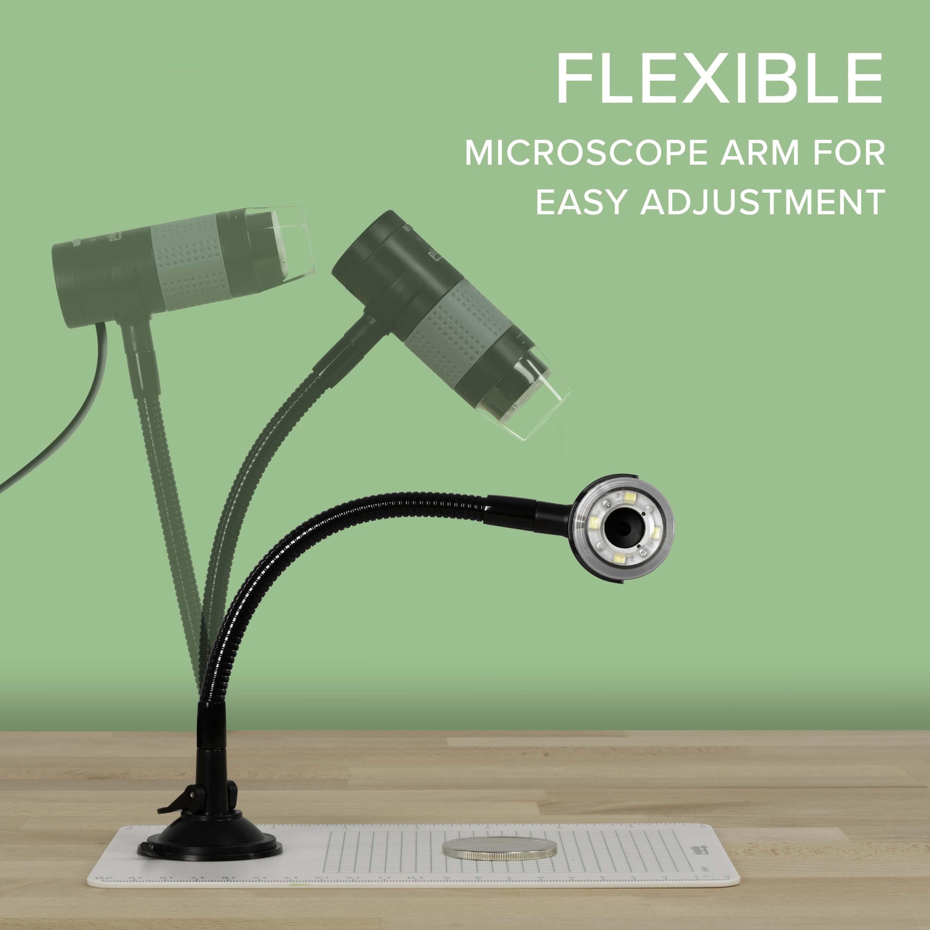 Plugable USB2-MICRO-250X USB 2.0 Digital Microscope with Flexible Arm Observation Stand, 2MP, 250x Magnification