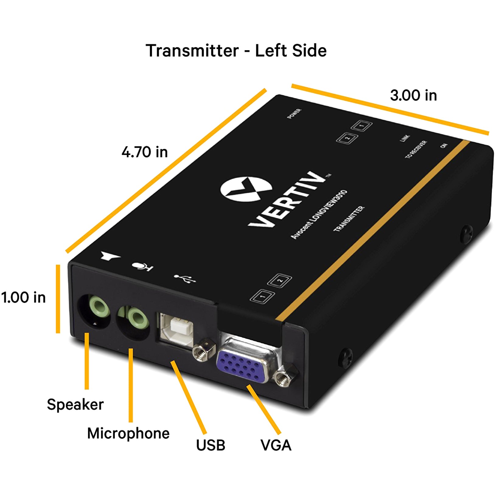 AVOCENT LV3010P-001 LV3010 Single VGA KVM Extender, High Quality Kit with Receiver & Transmitter
