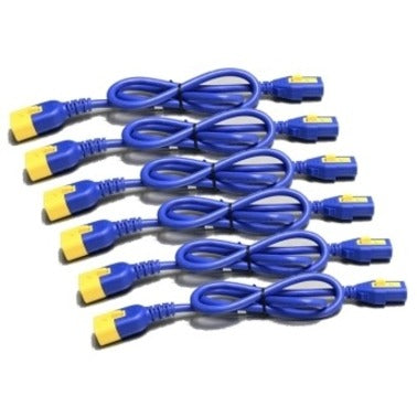 APC AP8704S-NAX590 Standard Power Cord, Blue, 4 ft Cord Length, 6-Pack