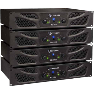 Crown NXLI800-0-US XLi 800 Two-channel Power Amplifier, 400W RMS, Dark Gray