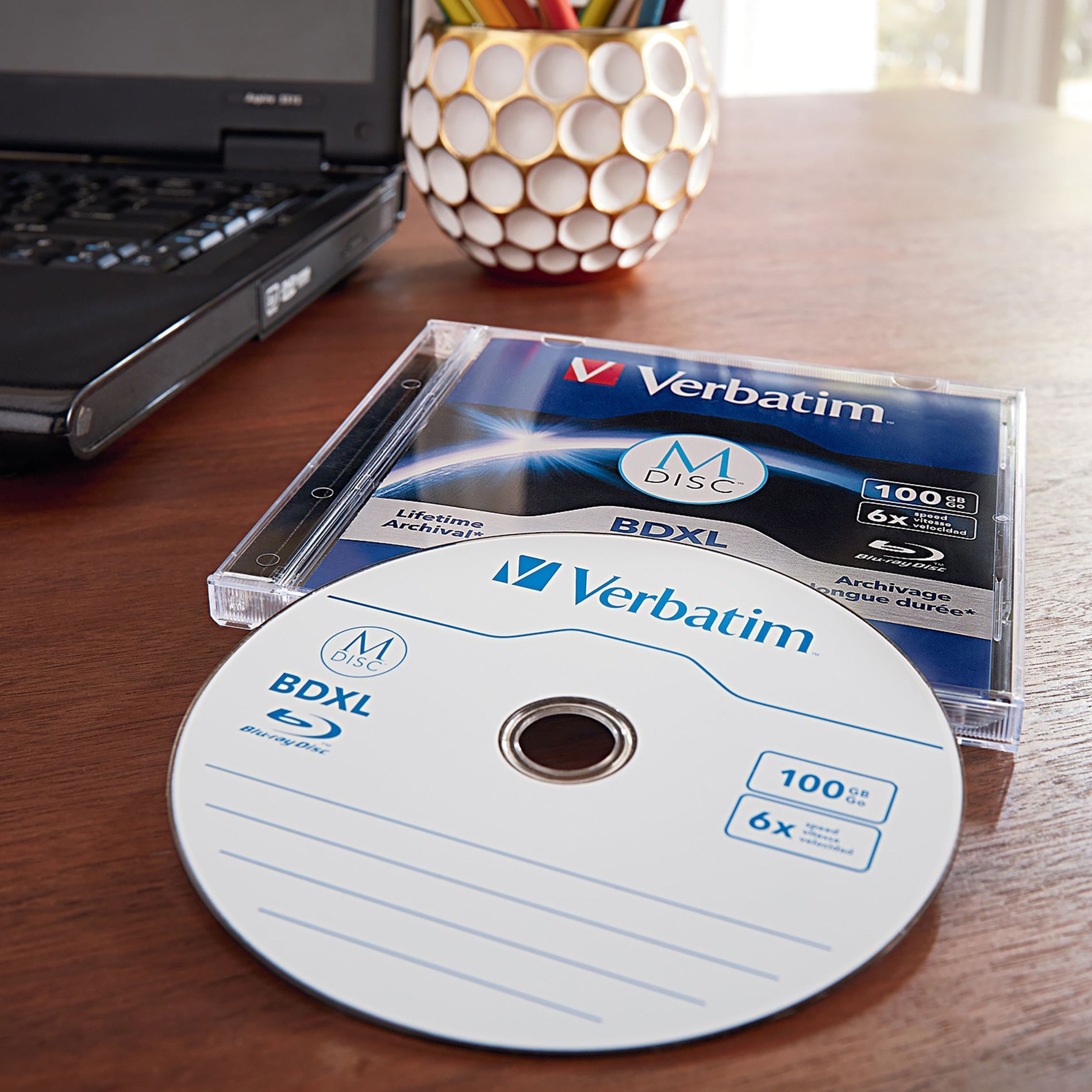 Verbatim 98912 M Disc BDXL 100GB 6X Blu-ray Recordable Media, Long-lasting Data Storage