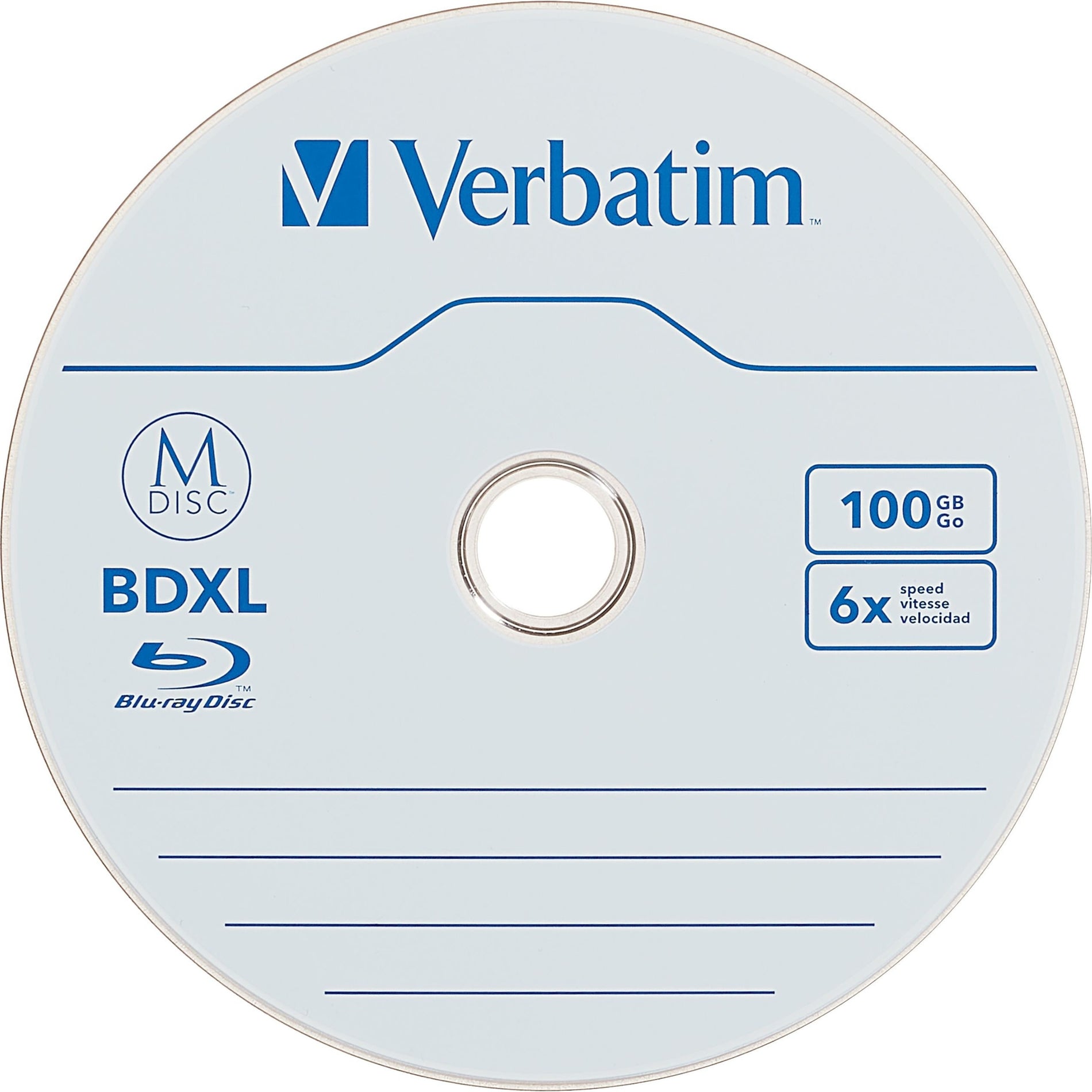 Verbatim M DISC BD-R 25GB 4X with Branded Surface Blank Blu-Ray Recordable  Media – 25pk Spindle,Blue