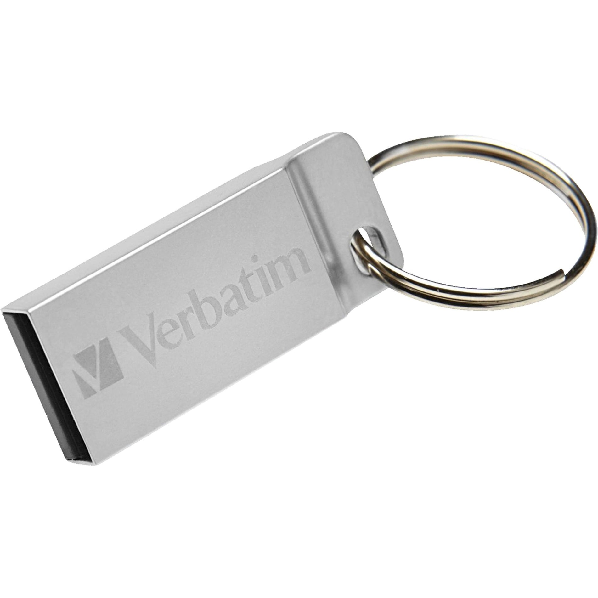 Verbatim 98749 Metal Executive USB Flash Drive - Silver, 32GB Water Resistant