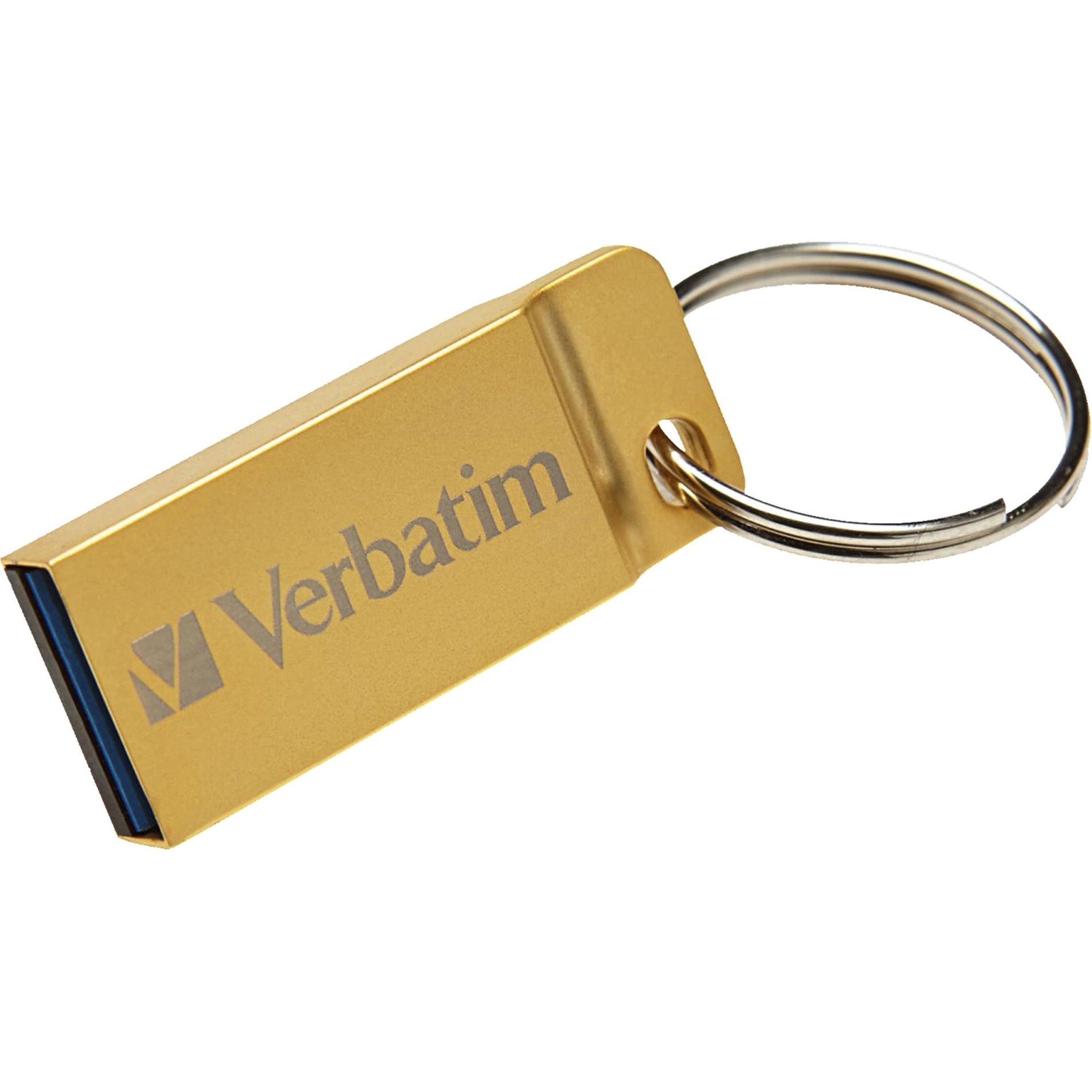 Verbatim 99106 Metal Executive USB 3.0 Flash Drive, 64GB, Gold, Water Resistant
