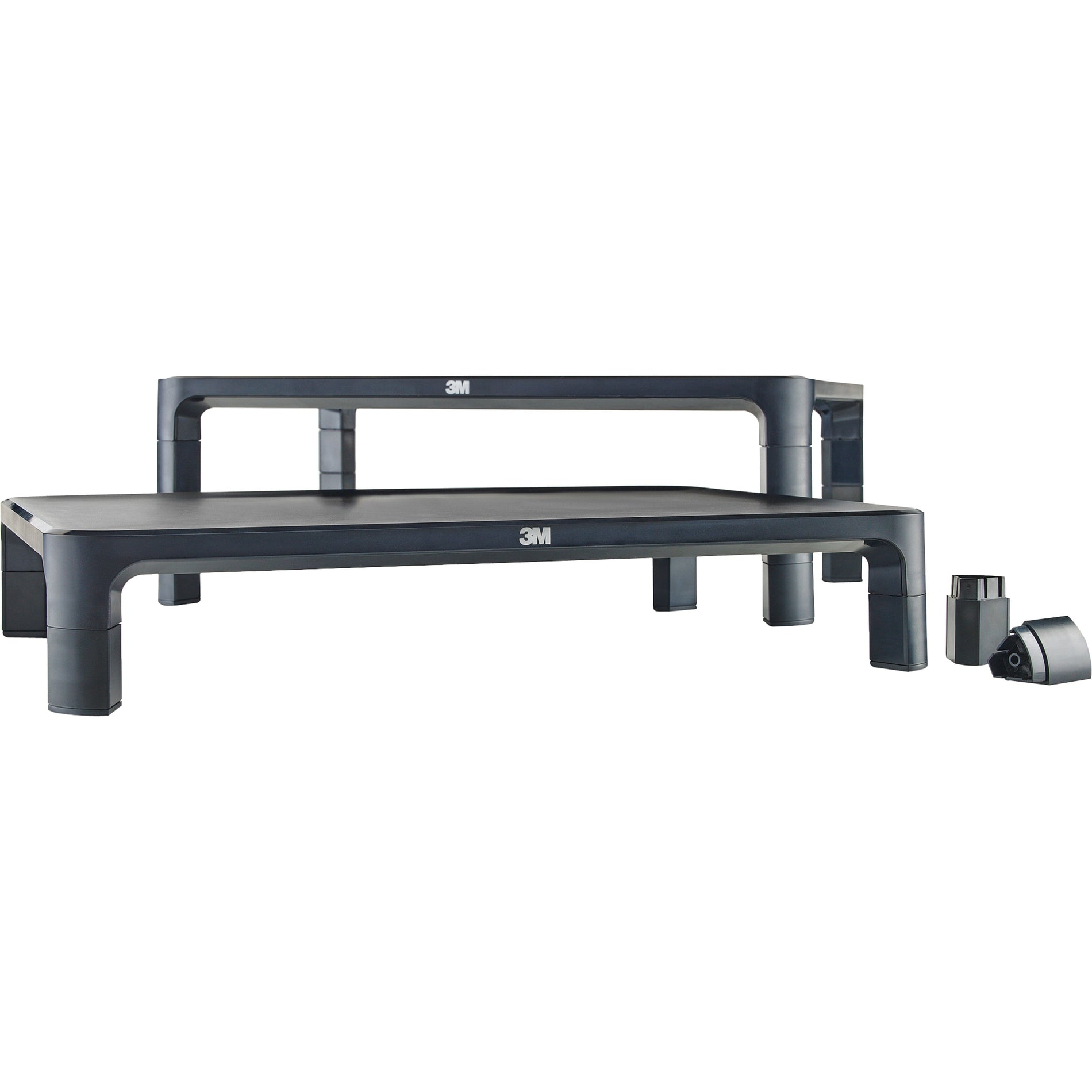 3M MS85B Adjustable Monitor Stand for Monitors and Laptops, Elevate Your Workspace and Maximize Desktop Space