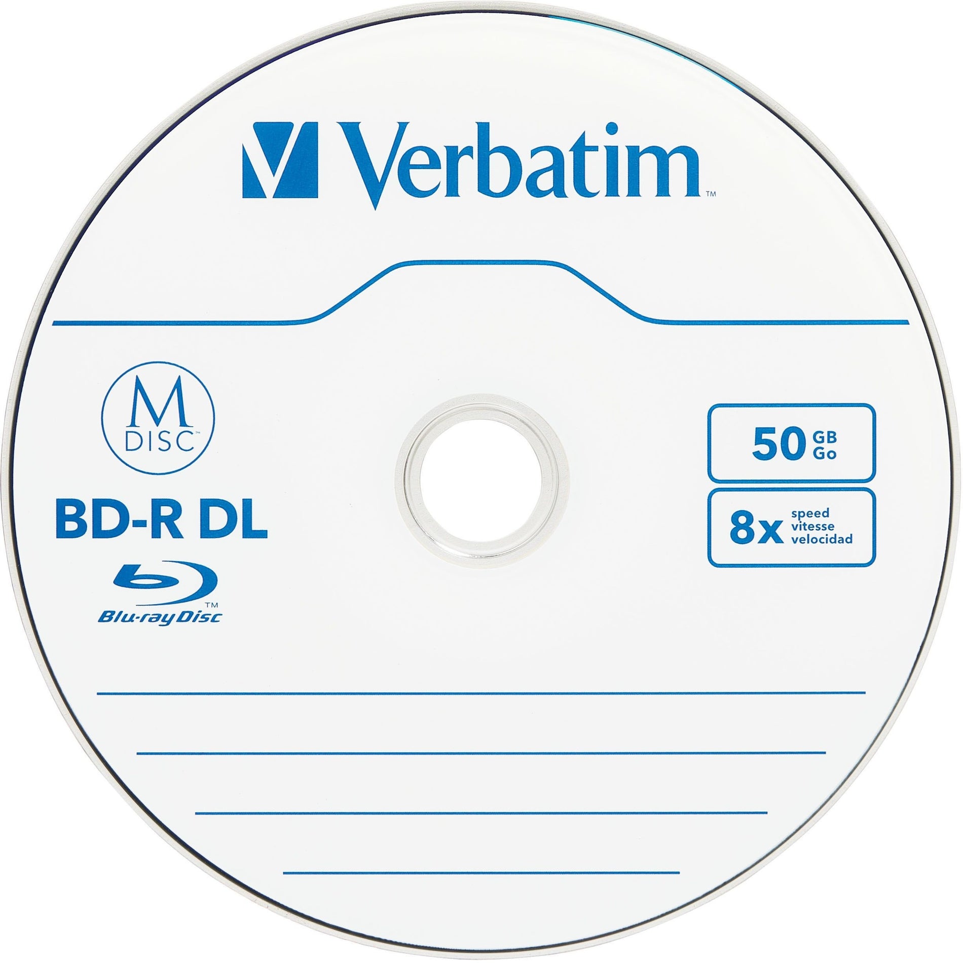 Verbatim 98924 M-Disc BD-R DL 50GB 8X with Branded Surface - 25pk Spindle, 10 Year Warranty, Made in Japan