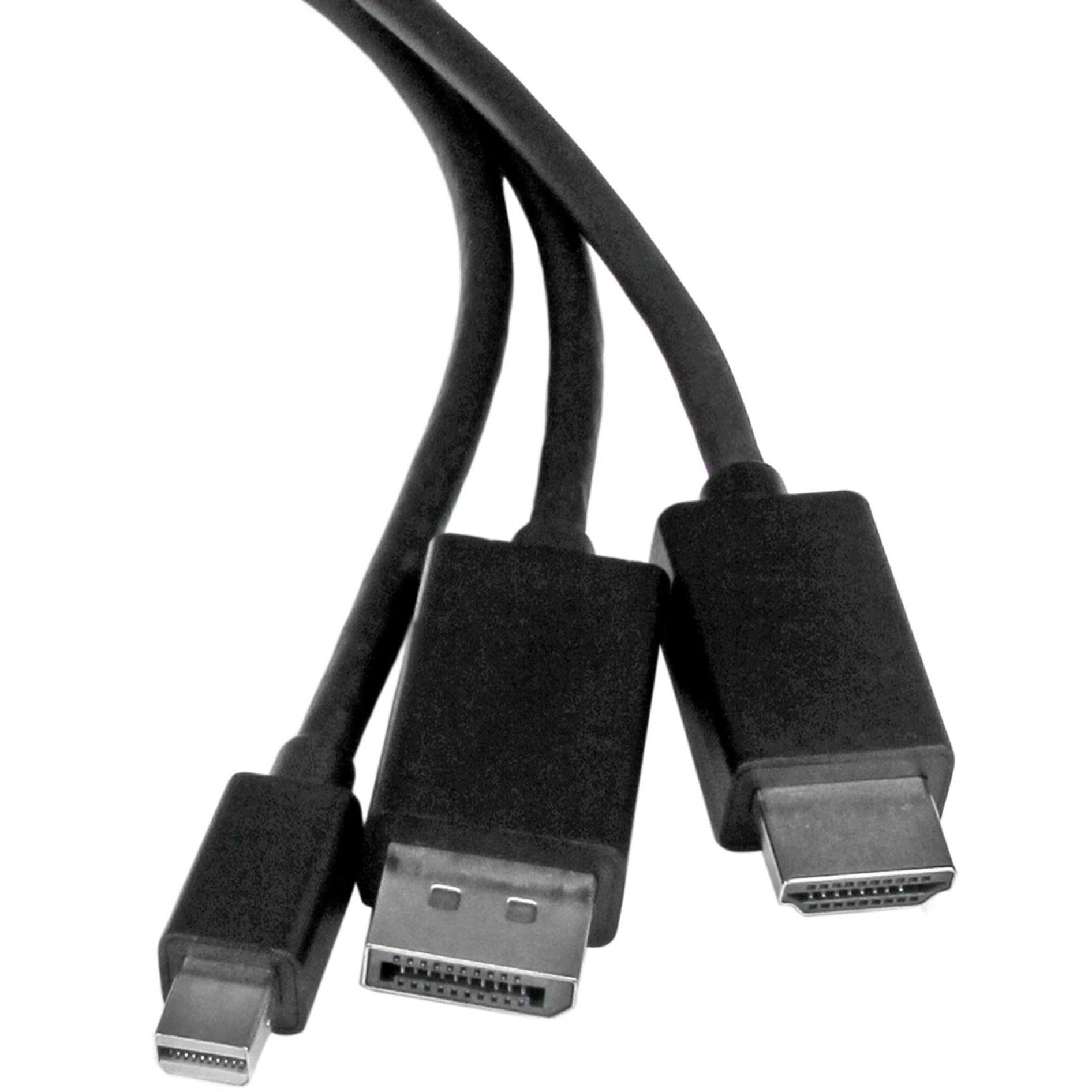 StarTech.com DPMDPHD2HD HDMI, DisplayPort or Mini DisplayPort to HDMI Converter Cable - 2m (6 ft), Passive, USB-Power Delivery (USB PD)