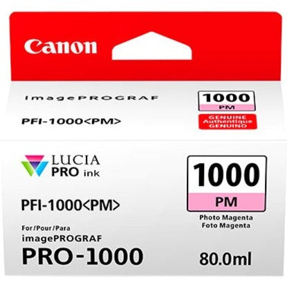 Canon 0551C002 PFI-1000 LUCIA PRO Photo Magenta Ink Tank, 80ml