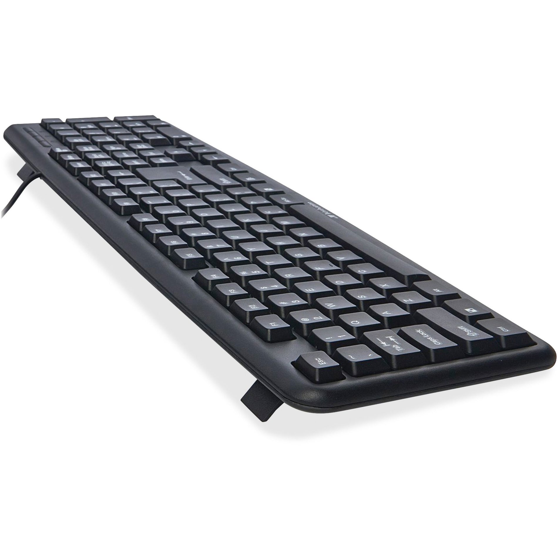 Verbatim 99202 Slimline Corded USB Keyboard and Mouse-Black, QWERTY Layout, Scroll Wheel, 3 Buttons