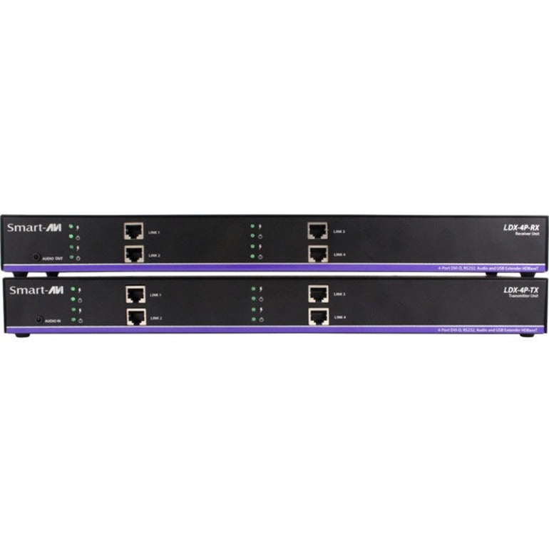 SmartAVI LDX-4P-TX KVM Extender, 4K Video, USB, DVI, 245 ft Maximum Distance