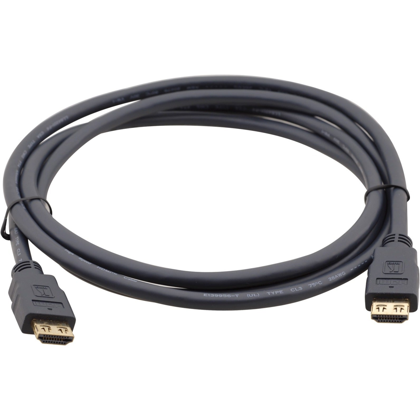 Kramer 97-0101003 Standard HDMI (M) to HDMI (M) Cable, 3 ft, Gold-Plated, Shielded