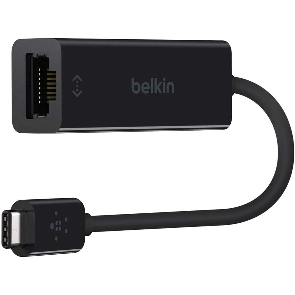 Belkin F2CU040BTBLK USB-C to Gigabit Ethernet Adapter, 2 Year Limited Warranty, Twisted Pair, 10/100/1000Base-T