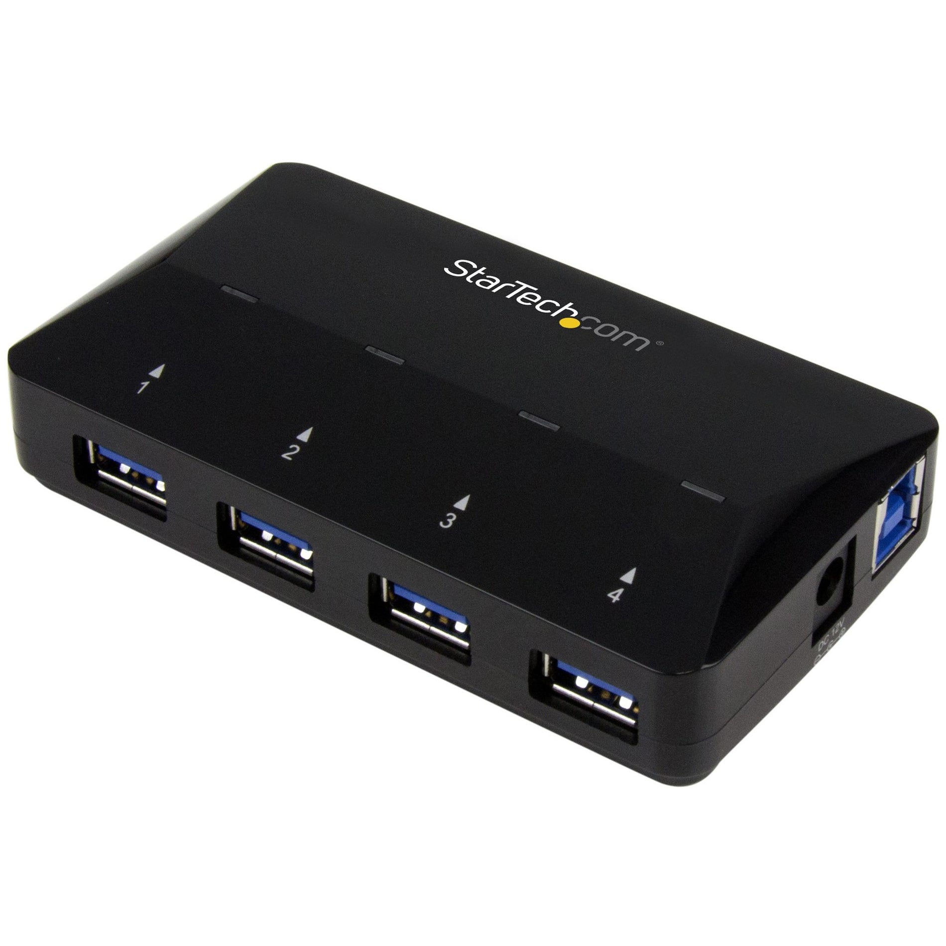 StarTech.com ST53004U1C 4-Port USB 3.0 Hub plus Dedicated Charging Port - Fast-Charging Station, Desktop USB Hub