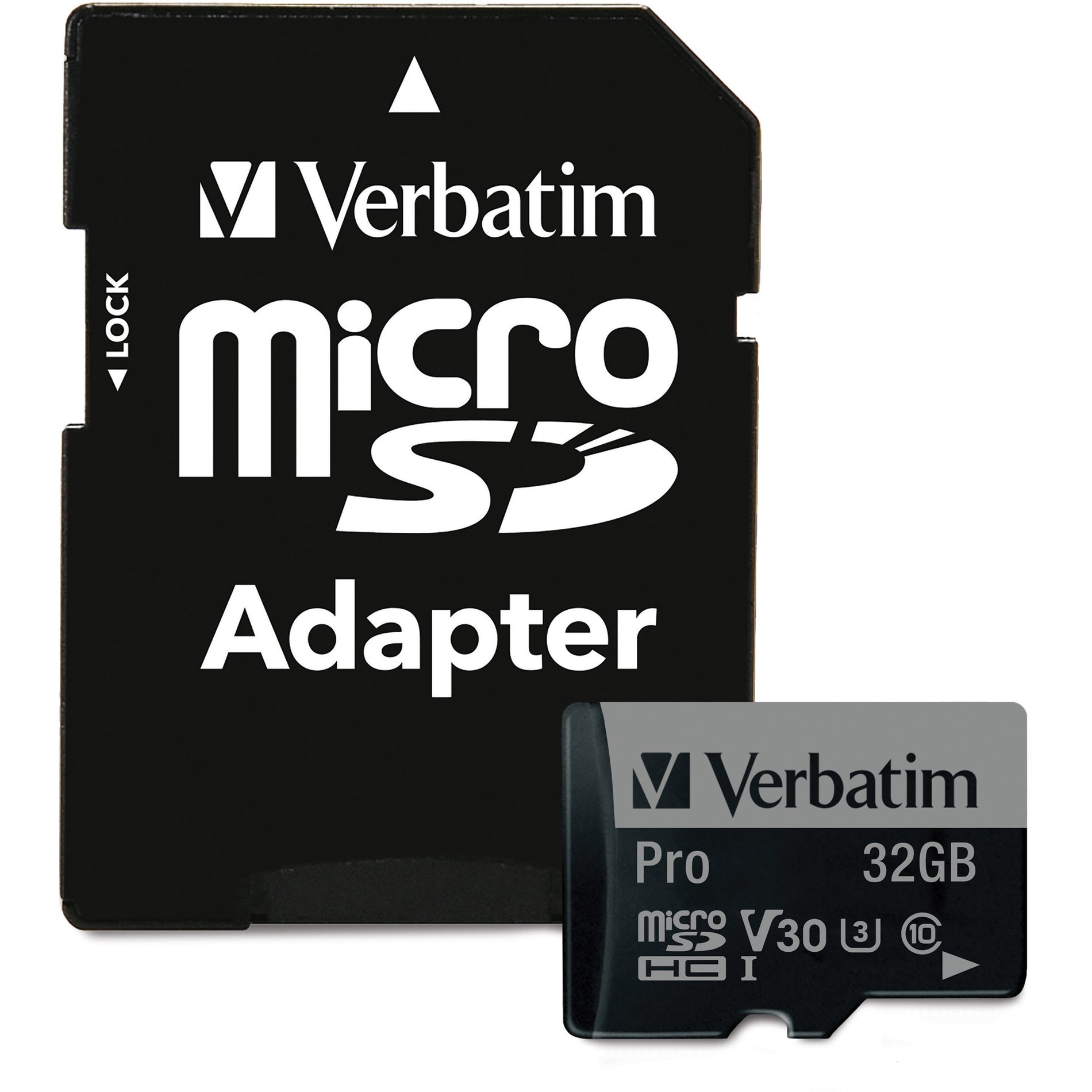 Verbatim 47041 Pro 600X microSDHC Memory Card, 32GB, Lifetime Warranty, UL Listed Certification